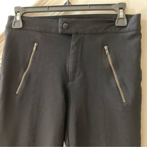 J.Crew Pixie Pants Black Skinny Ponte Knit Leggings Zipper Detail Size 4 - Picture 3 of 8